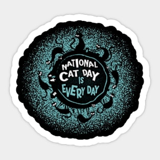 National Cat Day is every day. Sticker